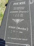 FOURIE Andries 1931-2000 & Susan 1928-