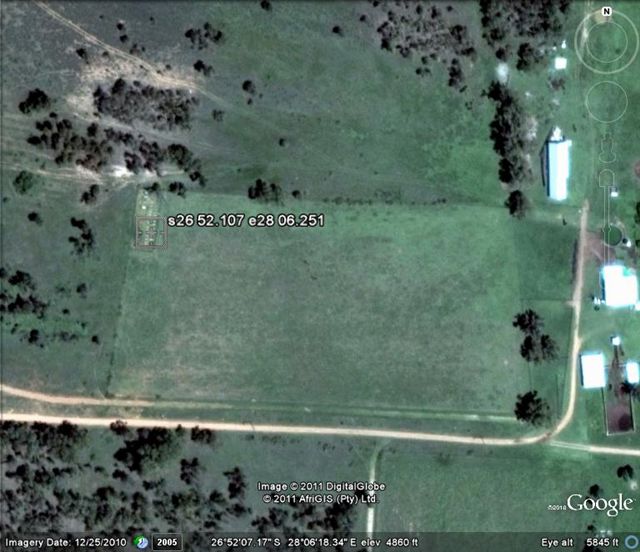 1. Google Earth Map of the farm Anniesrus