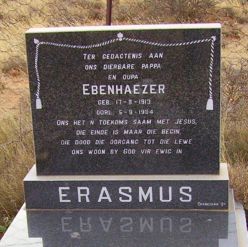 ERASMUS Ebenhaezer 1913-1984