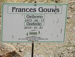 GOUWS Frances 1973-2010
