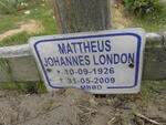 LONDON Mattheus Johannes 1926-2009