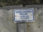 MULLER Andre Jacobus 1953-2009