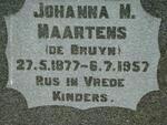 MAARTENS Johanna M. nee DE BRUYN 1877-1957