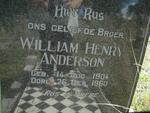 ANDERSON William Henry 1904-1960