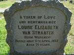 STRAATEN Louise Elizabeth, van nee WEPENER -1952