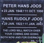 JOOS Peter Hans 1948-1998 :: JOOS Hans Rudolf 1923-2003