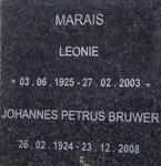 MARAIS Johannes Petrus  Bruwer 1924-2008 & Leonie 1925-2003