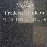 MOSTERT Frederick Gideon 1933-2000