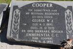 COOPER George W.J. 1893-1972 & Emmerentia C.C. COOPER 1897-1984