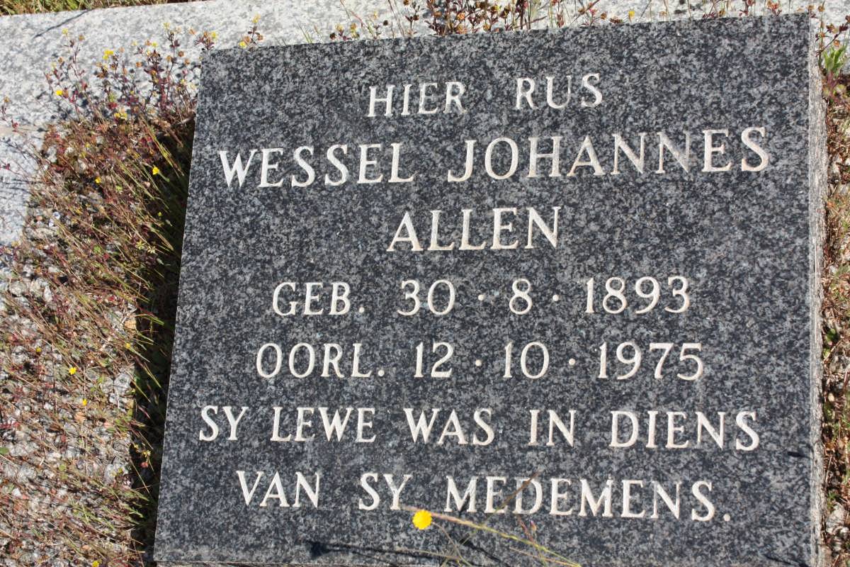 ALLEN Wessel Johannes 1893-1975