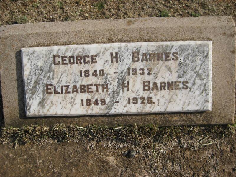 BARNES George 1840-1932 & Elizabeth H. 1849-1926