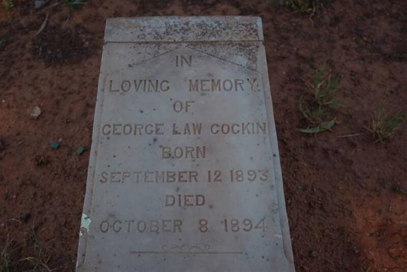 COCKIN George Law 1893-1894