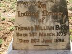 BARRS Thomas William 1875-1896