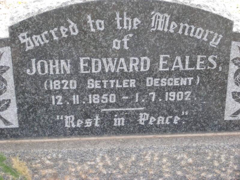 EALES John Edward 1850-1902