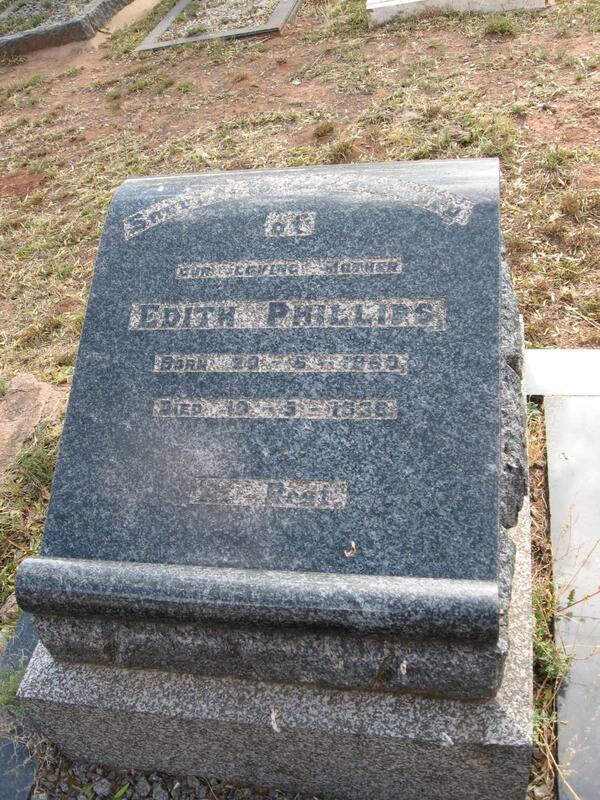 PHILLIPS Edith 186?-1938