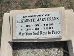 FRANS Elizabeth Mary 1888-1981