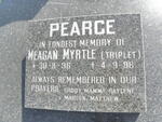 PEARCE Meagan Myrtle 1996-1996