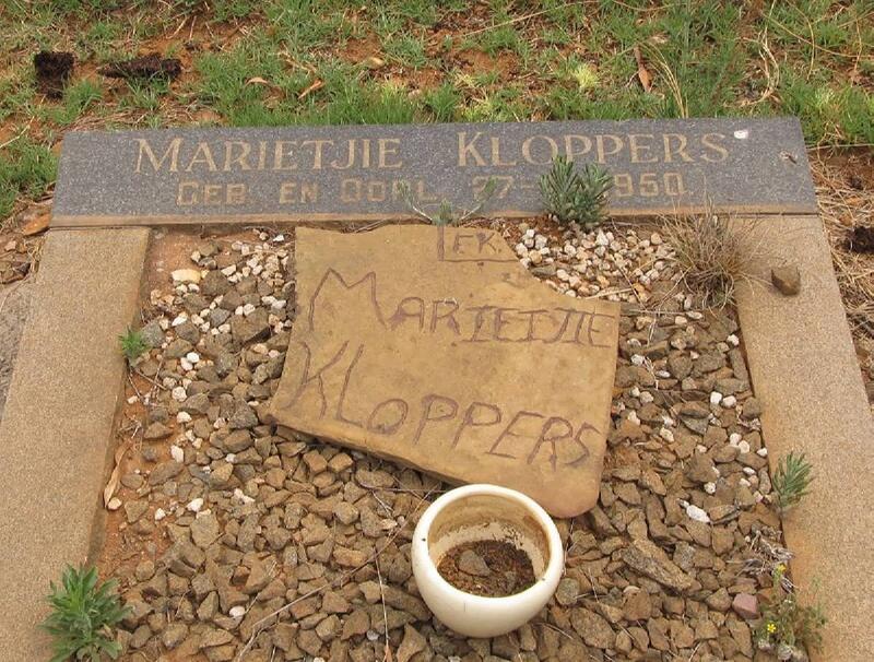 KLOPPERS Marietjie 1950-1950