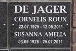 JAGER Cornelis Roux, de 1925-2011 & Susanna Amelia 1928-2011