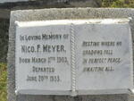 MEYER Nico F. 1903-1933