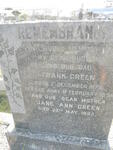 GREEN Frank 1878-1956 & Jane Ann -1963
