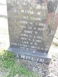 PAMPLIN Maria M.I. nee FOURIE 1884-1937 :: PAMPLIN Annie P. 1912-1915 :: PAMPLIN Lina H.M 1915-1919