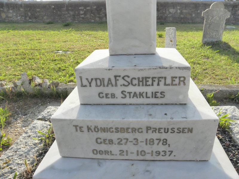 SCHEFFLER Lydia nee STAKLIES 1878-1937