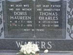 WATERS Thomas Charles 1914-1989 & Doris Maureen 1926-1979