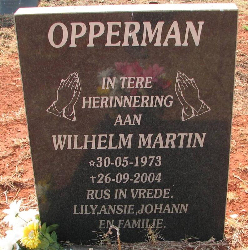 OPPERMAN Wilhelm Martin 1973-2004