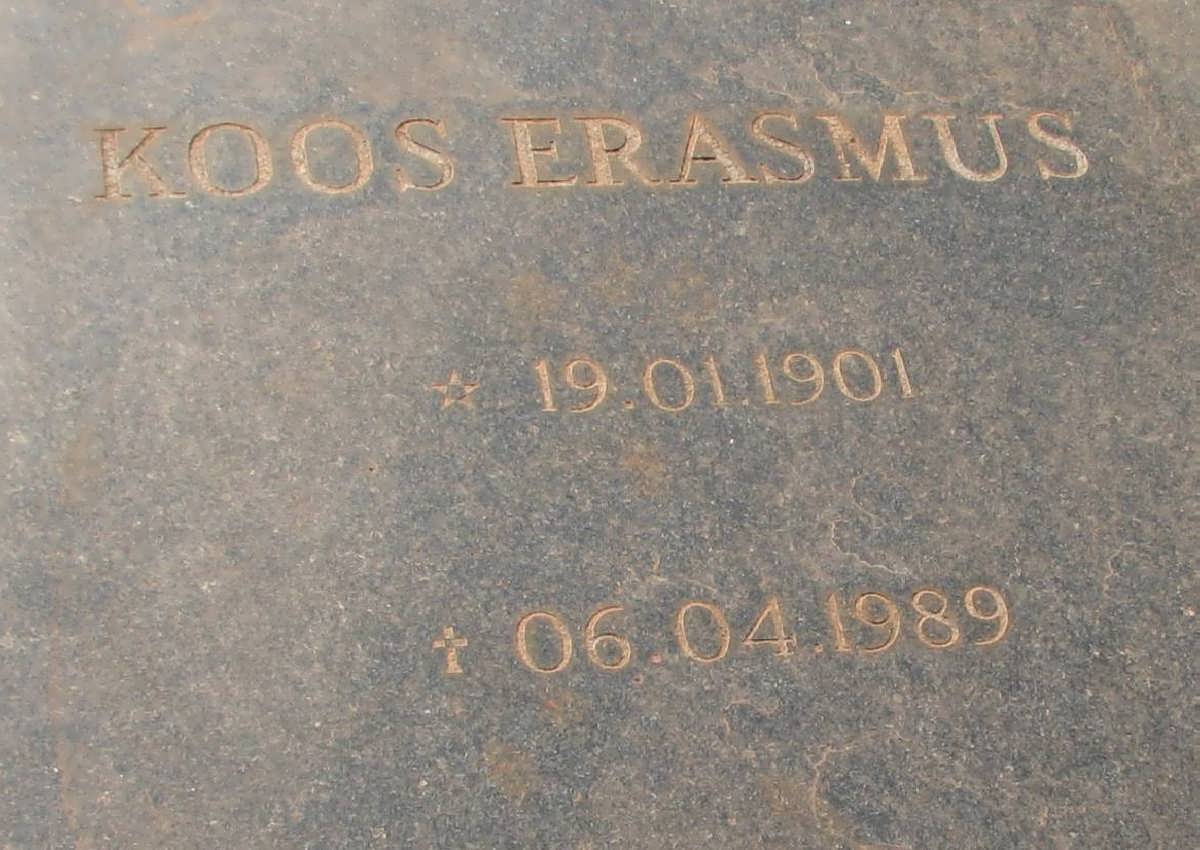 ERASMUS Koos 1901-1989