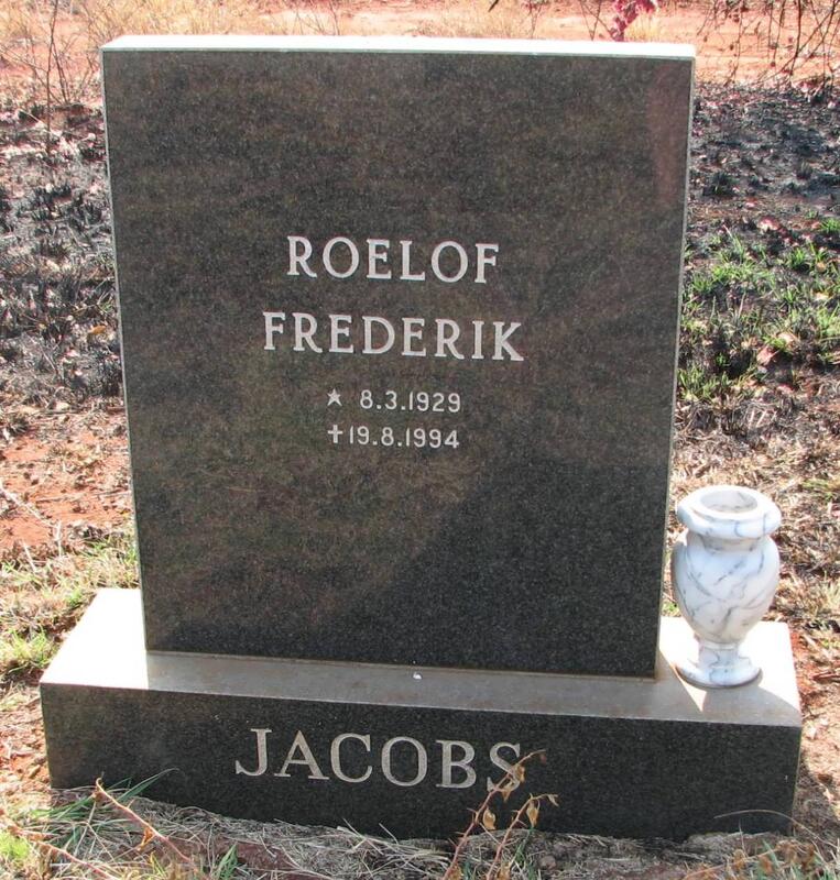 JACOBS Roelof Frederik 1929-1994