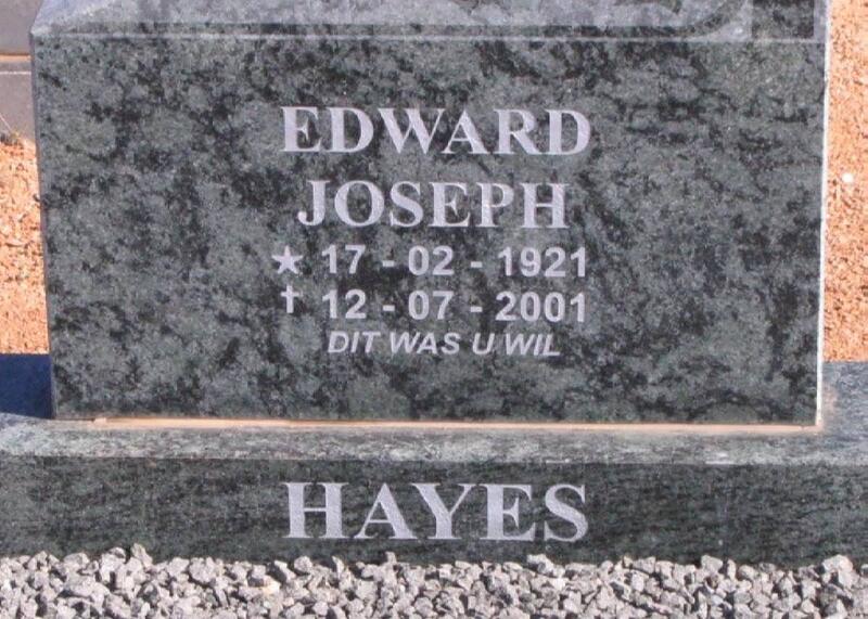 HAYES Edward Joseph 1921-2001