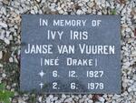 VUUREN Ivy Iris, Janse van nee DRAKE 1927-1979
