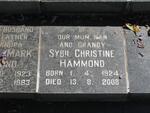HAMMOND Sybil Christine 1924-2008