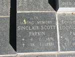 PARKIN Sinclair Scott 1891-1981