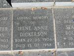 DICKERSON Irene Annie 1904-1988