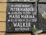 WALKER Peter Harold 1926-2003 & Maisie Marina 1934-2010