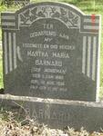 BARNARD Martha Maria nee SCHOEMAN 1882-1956