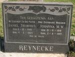 REYNECKE Daniel Theodorus 1909-1964 & Johanna M.W. 1918-1997