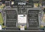 RENSBURG Coenraad Frederick, Janse van 1913-1984 & Martha Carolina 1918-2004
