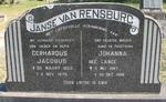 RENSBURG Gerhardus Jacobus, Janse van 1903-1975 & Johanna LANGE 1907-1989
