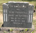 RENSBURG Elsie Fredericka, Janse van 1917-1964