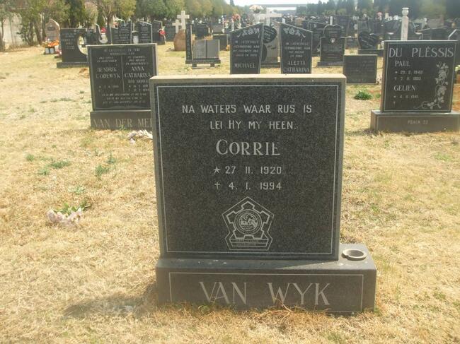 WYK Corrie, van 1920-1994