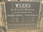 WEEKS Joseph Henry 1897-1980 & Philippina 1899-1981
