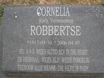 ROBBERTSE Cornelia nee VERMOOTEN 1917-2006