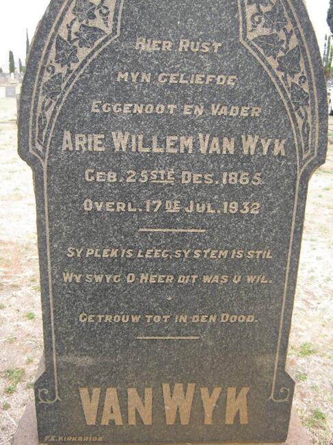 WYK Arie Willem, van 1965-1932