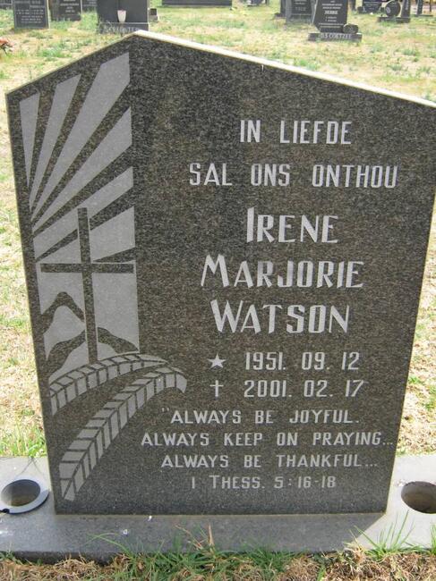 WATSON Irene Marjorie 1951-2001