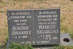 PREEZ Hendrik Johannes, du 1908-1992 & Magrita Magdalena 1909-1990