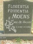 MOENS Florentia Prudentia nee DE BACKER 1910-1998