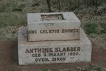 SLABBER Anthonie 1920-1920